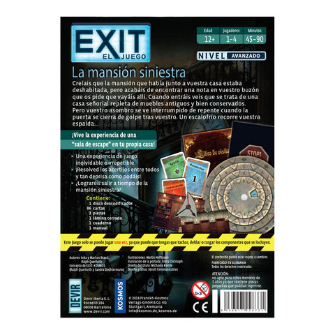 Exit: La Mansión Siniestra - Nivel: Avanzado (Español)